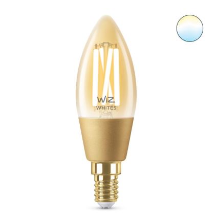 LED Ściemnialna żarówka VINTAGE FILAMENT C35 E14/4,9W/230V 2000-5000K CRI 90 Wi-Fi - WiZ