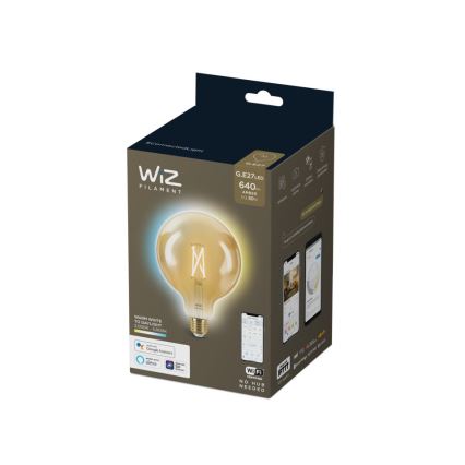 LED Ściemnialna żarówka VINTAGE FILAMENT G125 E27/6,7W/230V 2000-5000K CRI 90 Wi-Fi - WiZ