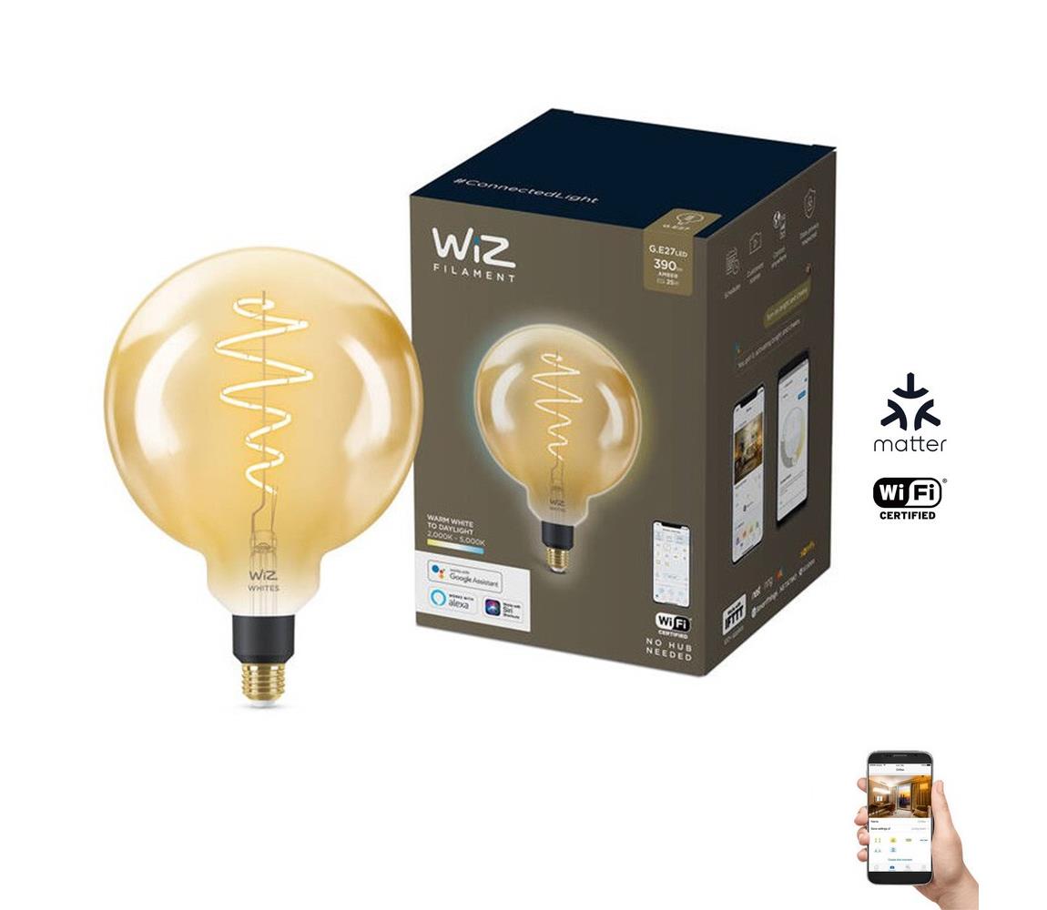 LED Ściemnialna żarówka VINTAGE G200 E27/6W/230V 2000-5000K CRI 90 Wi-Fi - WiZ