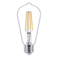 LED Ściemnialna żarówka VINTAGE Philips ST64 E27/7,2W/230V 4000K