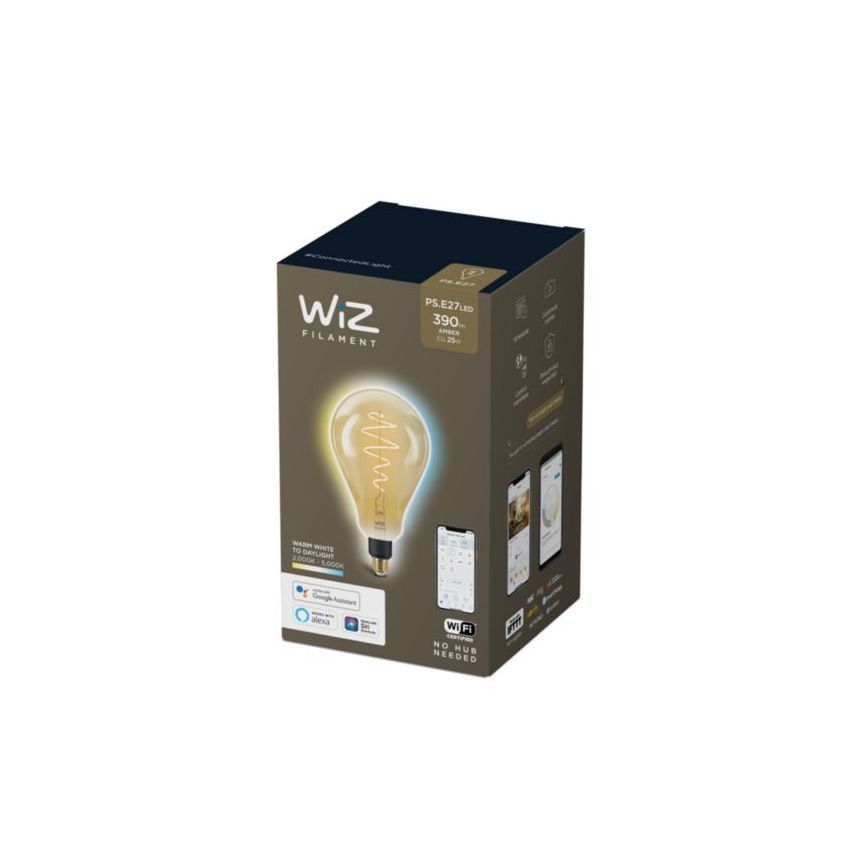 LED Ściemnialna żarówka VINTAGE FILAMENT PS160 E27/6,5W/230V 2000-5000K CRI 90 Wi-Fi -WiZ