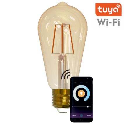 LED Ściemnialna żarówka VINTAGE ST64 E27/5,5W/230V 1800-2700K Wi-fi Tuya
