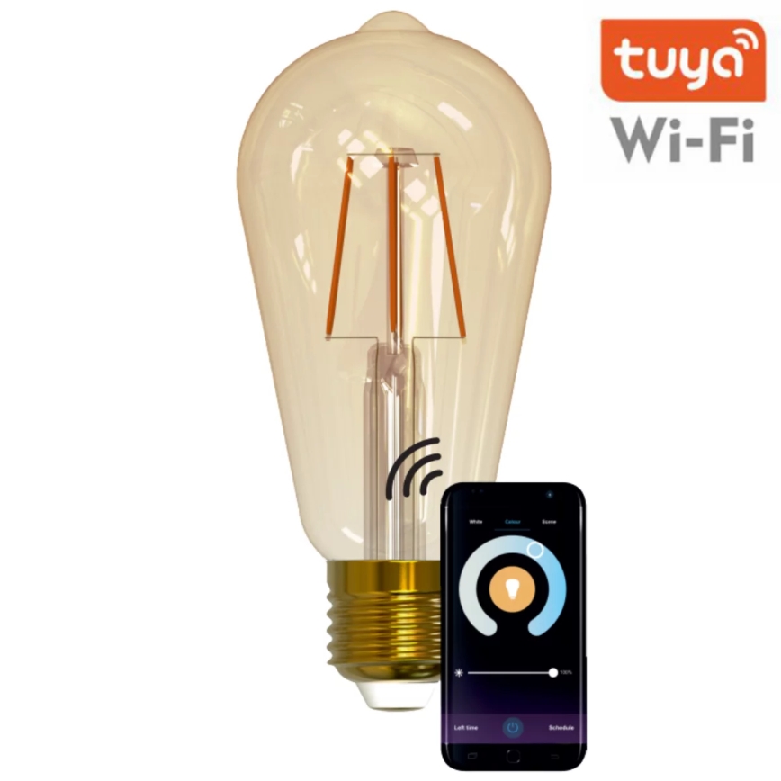 LED Ściemnialna żarówka VINTAGE ST64 E27/5,5W/230V 1800-2700K Wi-fi Tuya
