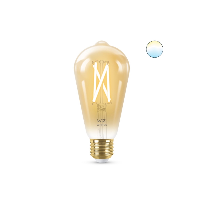 LED Ściemnialna żarówka VINTAGE FILAMENT ST64 E27/7W/230V 2000-5000K CRI 90 Wi-Fi - WiZ