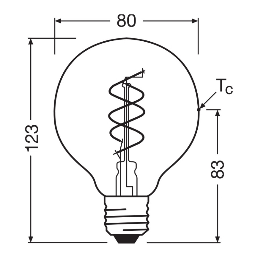 LED ściemnialna żarówka z filamentem w stylu vintage E27/4,9W/230V 2200K CRI 90 - Osram