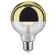 LED Ściemnialna żarówka z lustrzanym kulistym trzonkiem GLOBE G95 E27/6,5W/230V 2700K złota - Paulmann 28675