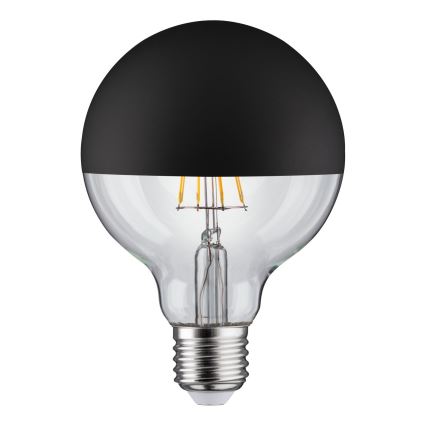 LED Ściemnialna żarówka z lustrzanym kulistym trzonkiem GLOBE G95 E27/6,5W/230V 2700K black - Paulmann 28676