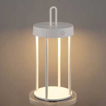 LED ściemnialna zewnętrzna ładowalna dotykowa lampa stołowa GENTLE LED/1,5W/3,7V 3000 mAh IP44 biała