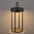 LED Ściemnialna zewnętrzna ładowalna dotykowa lampa stołowa GENTLE LED/1,5W/3,7V 3000 mAh IP44 czarna