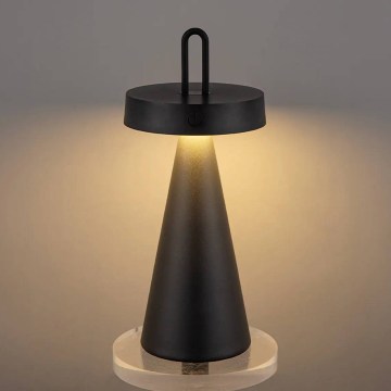 LED ściemnialna zewnętrzna ładowalna dotykowa lampa stołowa HALO LED/1,5W/3,7V 3000 mAh IP44 czarna