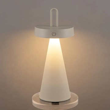 LED ściemnialna zewnętrzna ładowalna dotykowa lampa stołowa HALO LED/1,5W/3,7V 3000 mAh IP44 szara