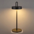 LED ściemnialna zewnętrzna ładowalna dotykowa lampa stołowa SHINE LED/1,5W/3,7V 3000 mAh IP44 czarna