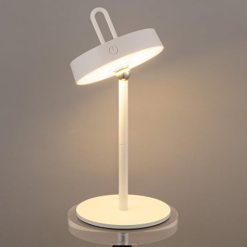 LED ściemnialna zewnętrzna ładowalna dotykowo sterowana lampa stołowa GENTLE LED/1,5W/3,7V 3000 mAh IP44 biała