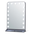 LED ściemnialne lustro do makijażu HOLLYWOOD LED/18W/230V 3000/4200/6000K szare