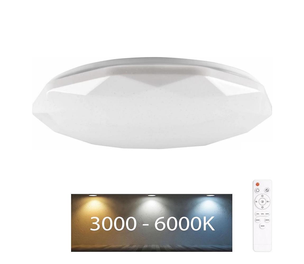 LED Ściemnialne oświetlenie łazienkowe GALAXY LED/72W/230V 3000-6000K IP44 + pilot