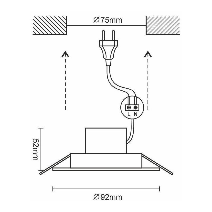 LED Ściemnialne oświetlenie łazienki LED/7W/230V 3000K-6500K Wi-Fi Tuya IP44