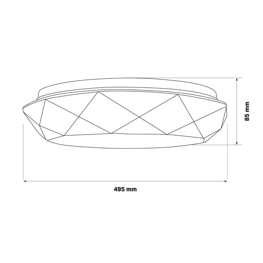 LED Ściemnialne oświetlenie łazienkowe GALAXY LED/72W/230V śr. 49 cm 3000-6000K IP44 + pilot zdalnego sterowania