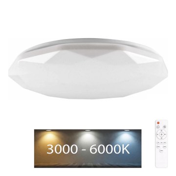 LED Ściemnialne oświetlenie łazienkowe GALAXY LED/72W/230V śr. 49 cm 3000-6000K IP44 + pilot zdalnego sterowania