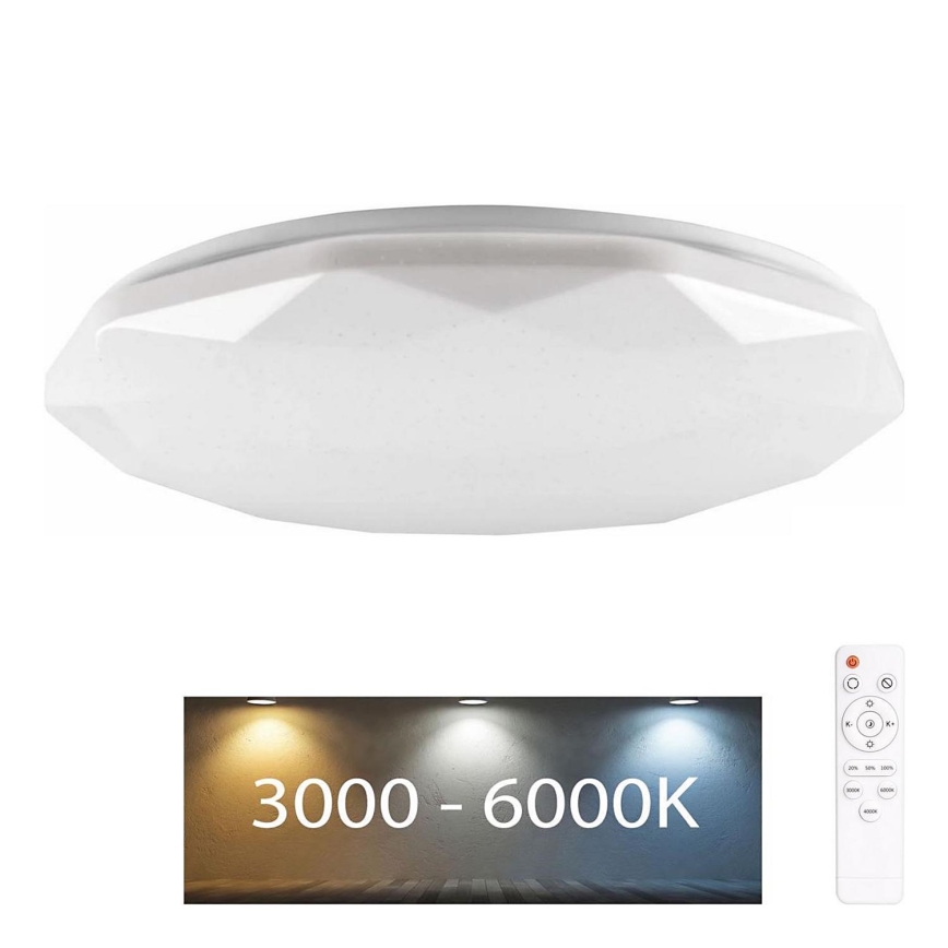 LED Ściemnialne oświetlenie łazienkowe GALAXY LED/72W/230V śr. 49 cm 3000-6000K IP44 + pilot zdalnego sterowania