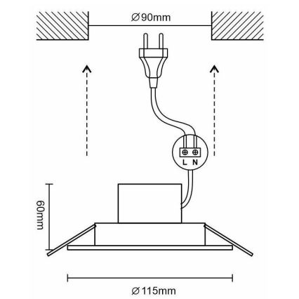 LED Ściemnialne oświetlenie łazienkowe LED/10W/230V 3000K-6500K Wi-Fi Tuya IP44