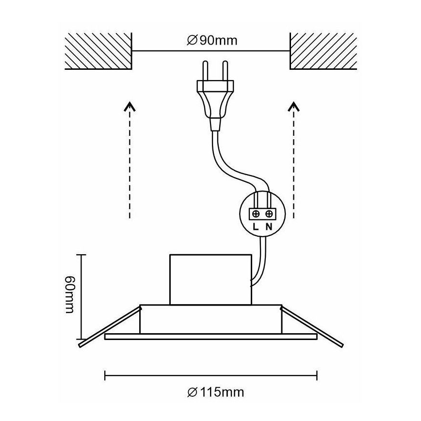 LED Ściemnialne oświetlenie łazienkowe LED/10W/230V 3000K-6500K Wi-Fi Tuya IP44