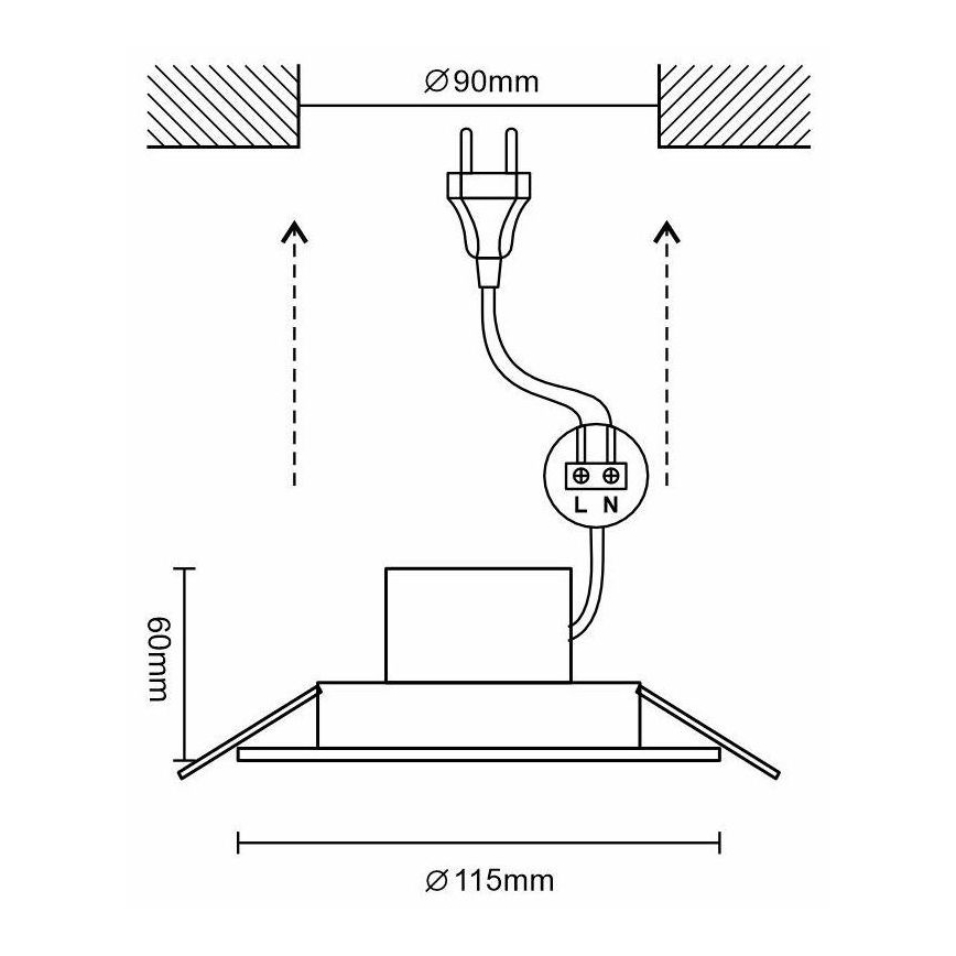 LED Ściemnialne oświetlenie łazienkowe LED/10W/230V 3000K-6500K Wi-Fi Tuya IP44