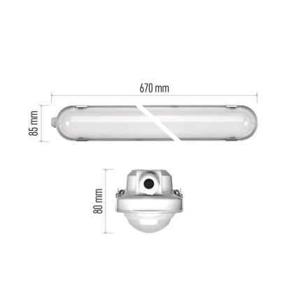 LED Ściemnialne oświetlenie przemysłowe MISTY LED/10/13/16/18W/230V 4000/6500K IP66