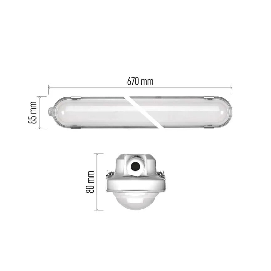 LED Ściemnialne oświetlenie przemysłowe MISTY LED/10/13/16/18W/230V 4000/6500K IP66