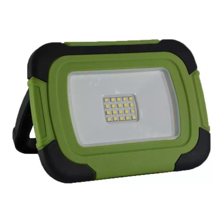 LED Ściemnialny akumulatorowy reflektor SAMSUNG CHIP + funkcja SOS LED/20W/3,7V/USB IP44 4000K 7200 mAh zielony
