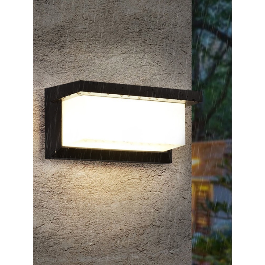 Ściemnialna zewnętrzna oprawa ścienna LED NEELY 1xE27/6W/230V 2700-6500K IP54 czarna