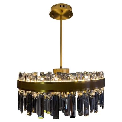 LED Ściemnialny kryształowy żyrandol na drążku LED/80W/230V 3000-6500K + pilot zdalnego sterowania
