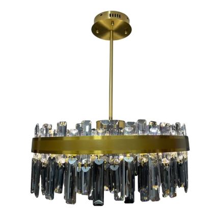 LED Ściemnialny kryształowy żyrandol na drążku LED/80W/230V 3000-6500K + pilot zdalnego sterowania