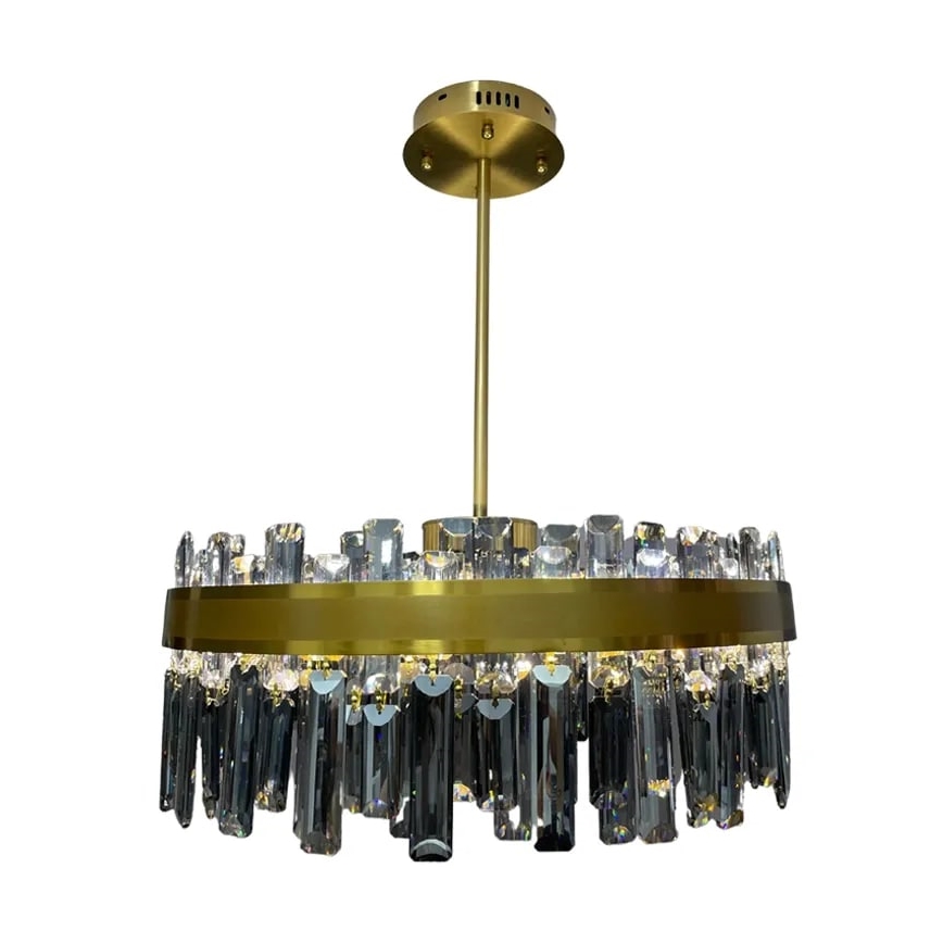 LED Ściemnialny kryształowy żyrandol na drążku LED/80W/230V 3000-6500K + pilot zdalnego sterowania
