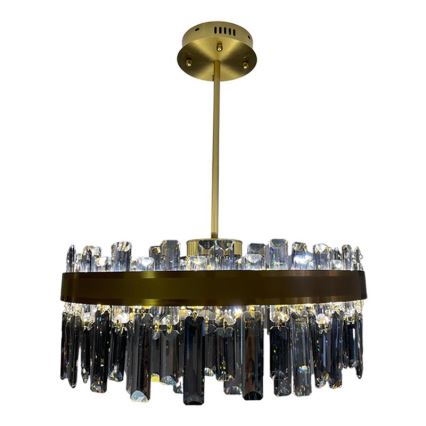 LED Ściemnialny kryształowy żyrandol na drążku LED/80W/230V 3000-6500K + pilot zdalnego sterowania