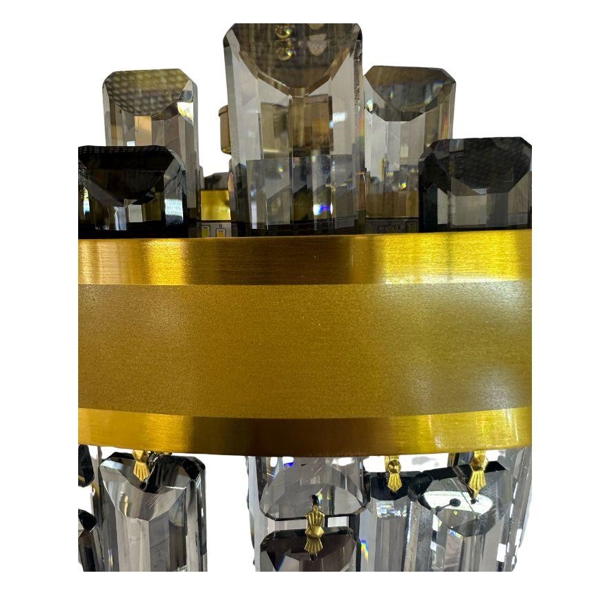 LED Ściemnialny kryształowy żyrandol na drążku LED/80W/230V 3000-6500K + pilot zdalnego sterowania