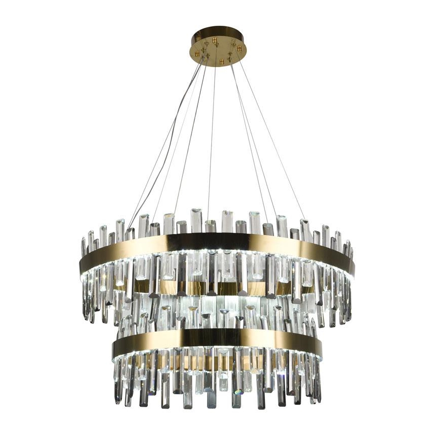 LED Ściemnialny kryształowy żyrandol na lince LED/190W/230V 3000-6500K + pilot zdalnego sterowania
