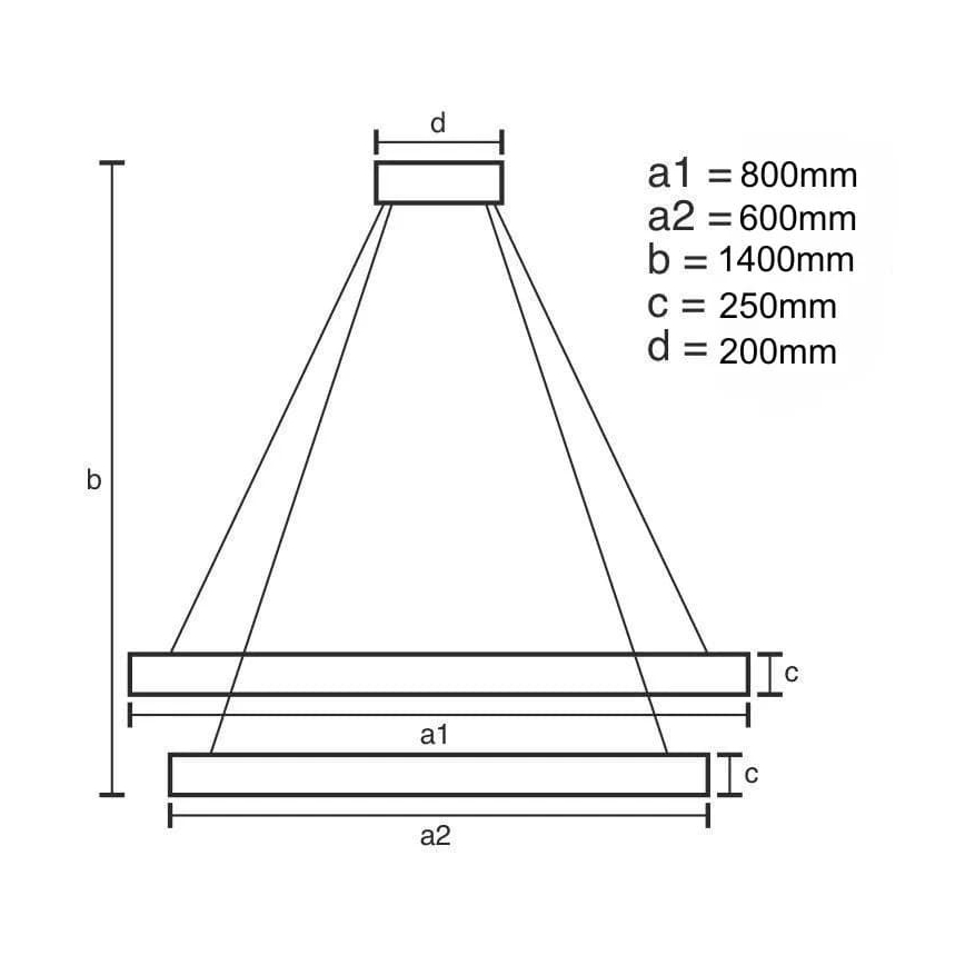 LED Ściemnialny kryształowy żyrandol na lince LED/190W/230V 3000-6500K + pilot zdalnego sterowania