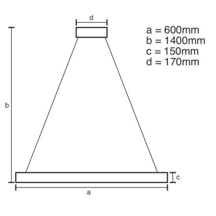 LED Ściemnialny kryształowy żyrandol na lince LED/40W/230V 3000-6500K + pilot zdalnego sterowania