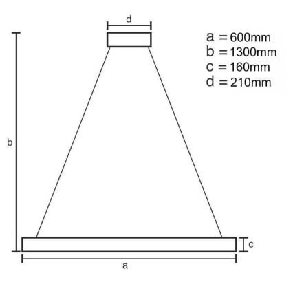 LED Ściemnialny kryształowy żyrandol na lince LED/40W/230V 3000-6500K + pilot zdalnego sterowania