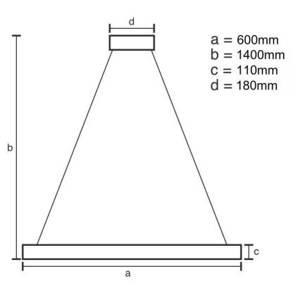 LED Ściemnialny kryształowy żyrandol na lince LED/40W/230V 3000-6500K + pilot zdalnego sterowania