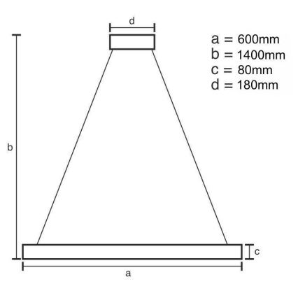 LED Ściemnialny kryształowy żyrandol na lince LED/40W/230V 3000-6500K + pilot zdalnego sterowania