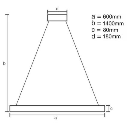 LED Ściemnialny kryształowy żyrandol na lince LED/40W/230V 3000-6500K + pilot zdalnego sterowania