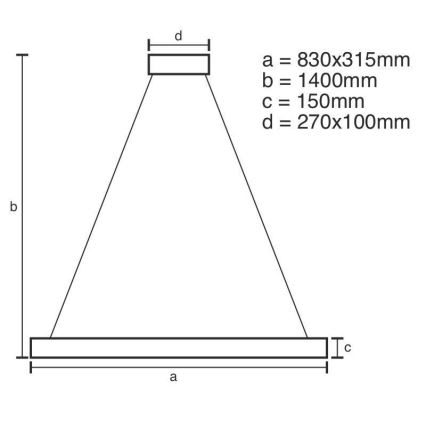 LED Ściemnialny kryształowy żyrandol na lince LED/45W/230V 3000-6500K + pilot zdalnego sterowania