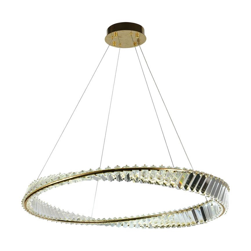 LED Ściemnialny kryształowy żyrandol na lince LED/50W/230V 3000-6500K + pilot zdalnego sterowania