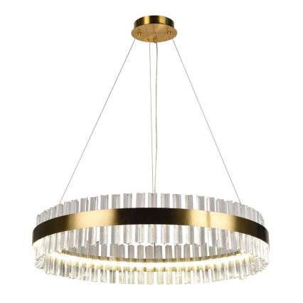LED Ściemnialny kryształowy żyrandol na lince LED/55W/230V 3000-6500K + pilot zdalnego sterowania