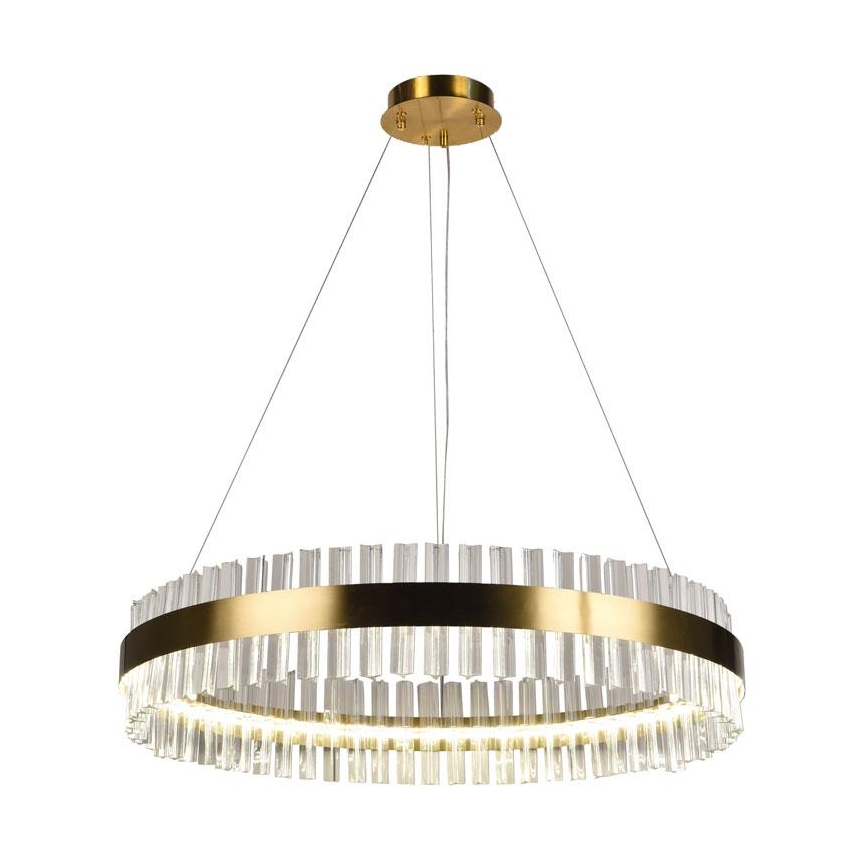LED Ściemnialny kryształowy żyrandol na lince LED/55W/230V 3000-6500K + pilot zdalnego sterowania