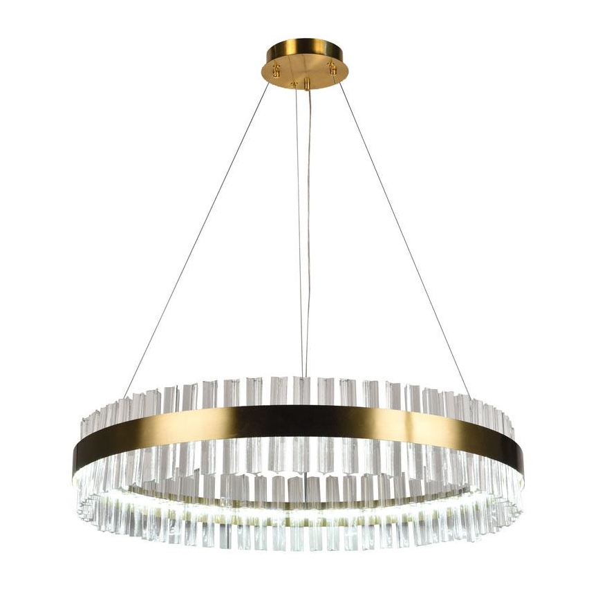 LED Ściemnialny kryształowy żyrandol na lince LED/55W/230V 3000-6500K + pilot zdalnego sterowania