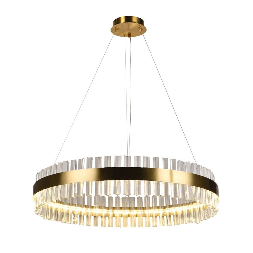 LED Ściemnialny kryształowy żyrandol na lince LED/55W/230V 3000-6500K + pilot zdalnego sterowania
