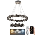 LED Ściemnialny kryształowy żyrandol na lince LED/65W/230V 3000-6500K chrom błyszczący + zdalne sterowanie