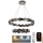 LED Ściemnialny kryształowy żyrandol na lince LED/65W/230V 3000-6500K chrom błyszczący + zdalne sterowanie
